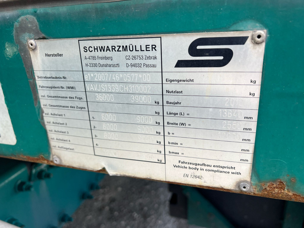 
								5353 Schwarzmueller SPA 3/E Liftachse Bordwände Edscha Alu-Felgen full									
